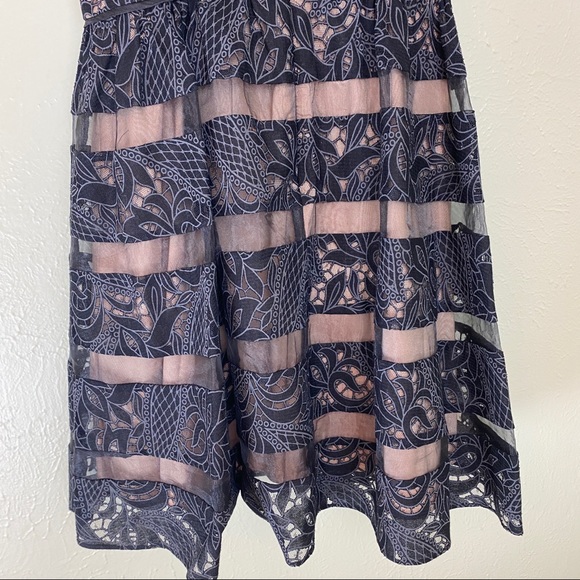 AIDEN MATTOX Black Sheer Lace Fit & Flare Mini Dress Size 8 Party Date Night - Picture 10 of 13